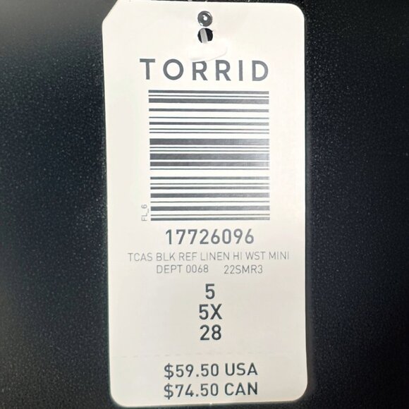 TORRID LINEN HI WAISTED MINI SKIRT | 17726096 | PLUS 5X | BLACK - Picture 2 of 6